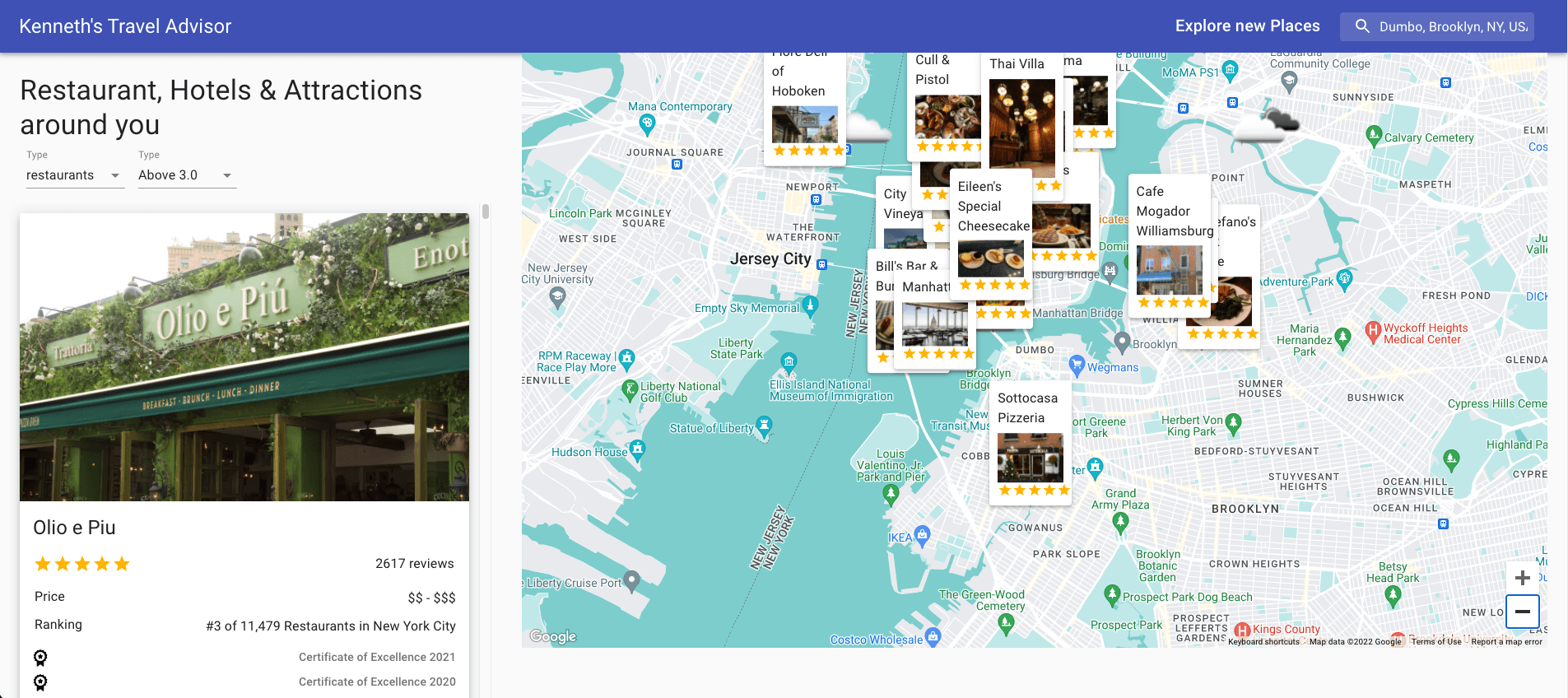 React Trip Advisor